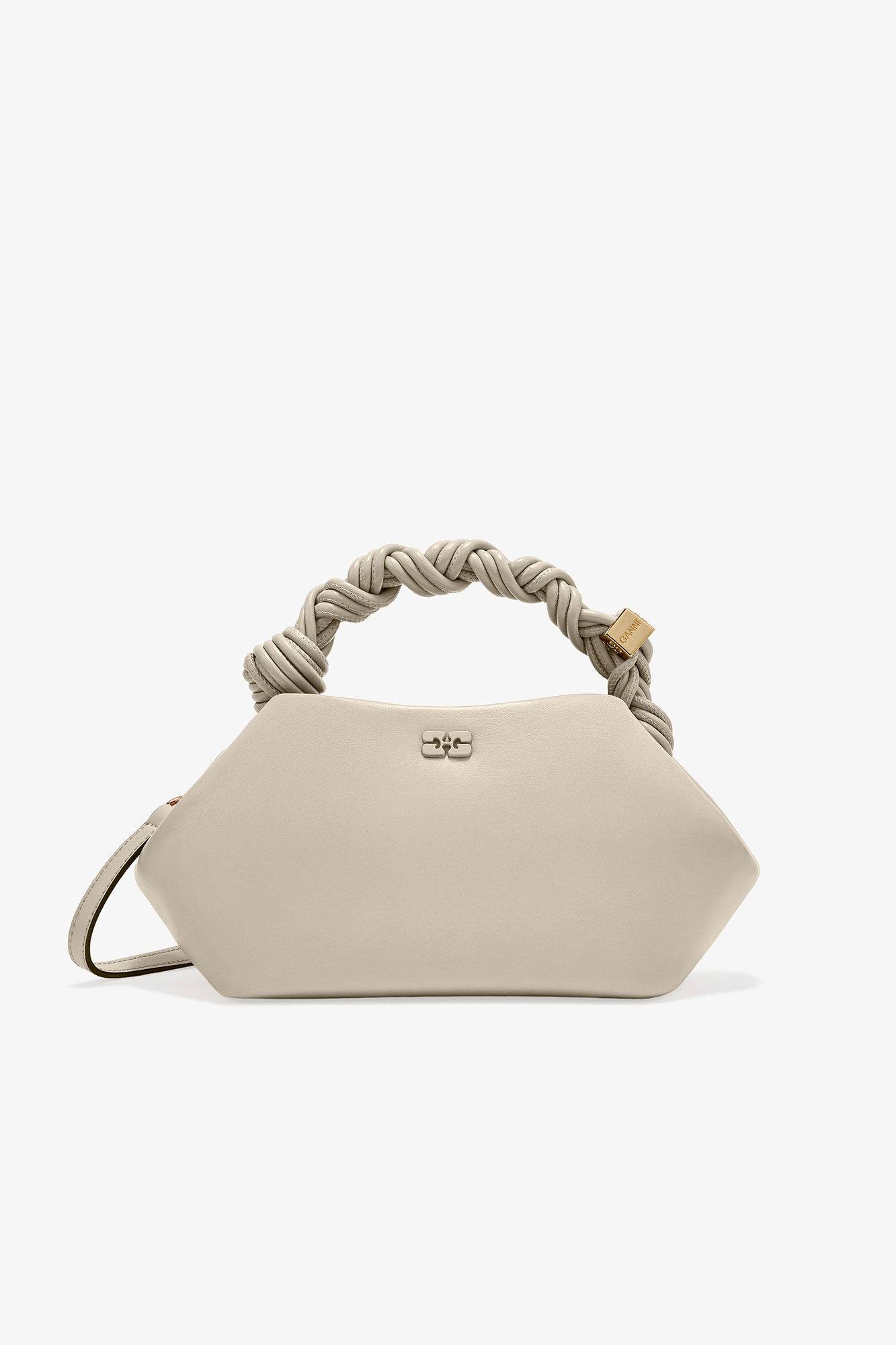 GANNI Lysegrå lille Bou taske Oyster Gray