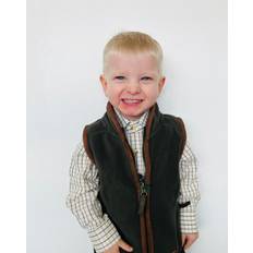 Oxford Blue Børne Fleece Vest, grøn - 7/8 år