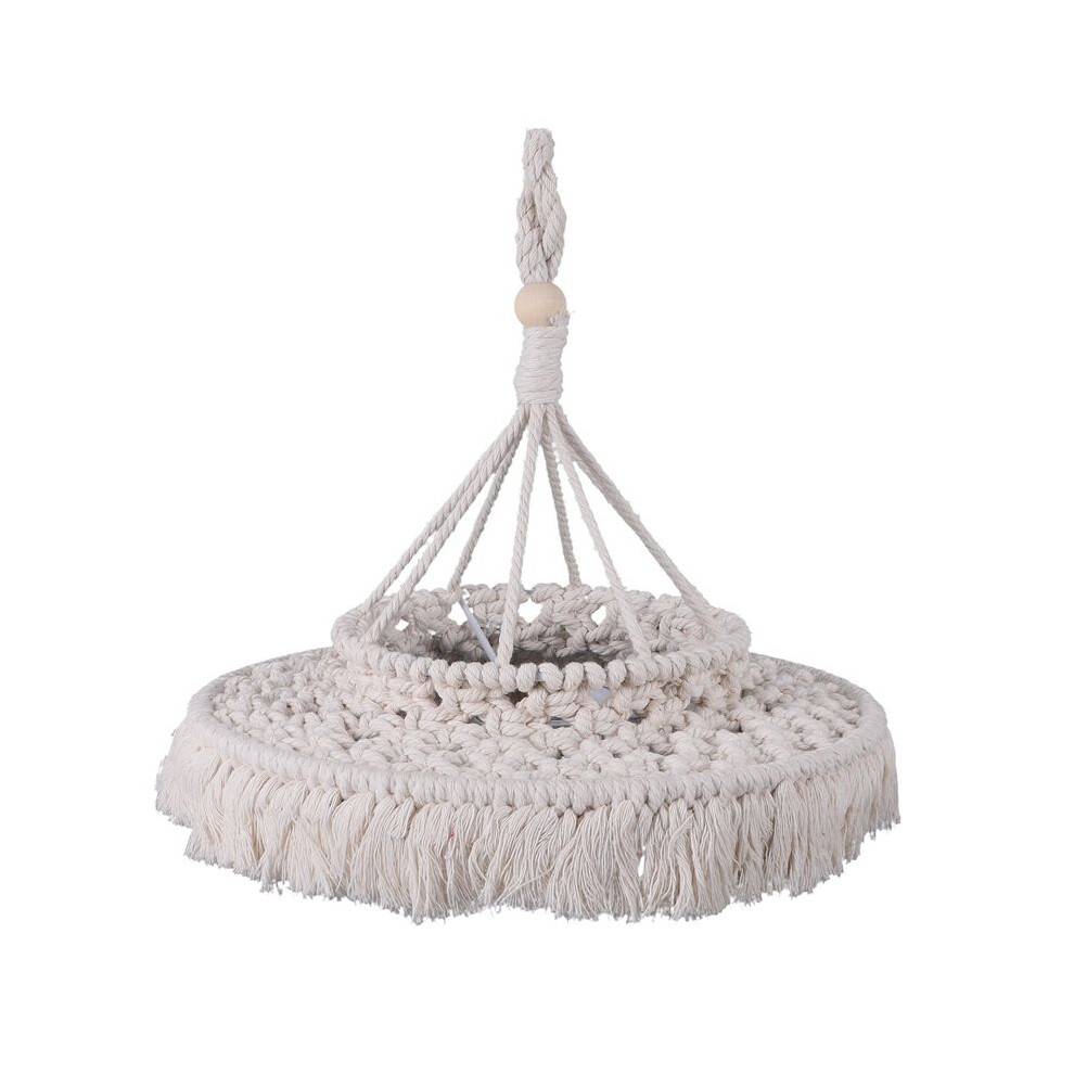 Macrame Lamp Shade Boho Hanging Pendant Light Cover Modern Office Bedroom Living Room Nursery Bohemian Home Decor