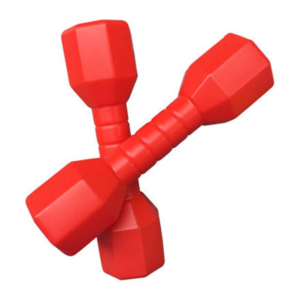 2 st / uppsättning kul träning gym tidig utbildning barn hantlar ergonomiska pe dans rekvisita hem fitness utrustning hand vikter - Röd