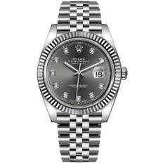 Rolex Herrklocka 126334-0006 Datejust 41 Grå/Stål Ø41 mm