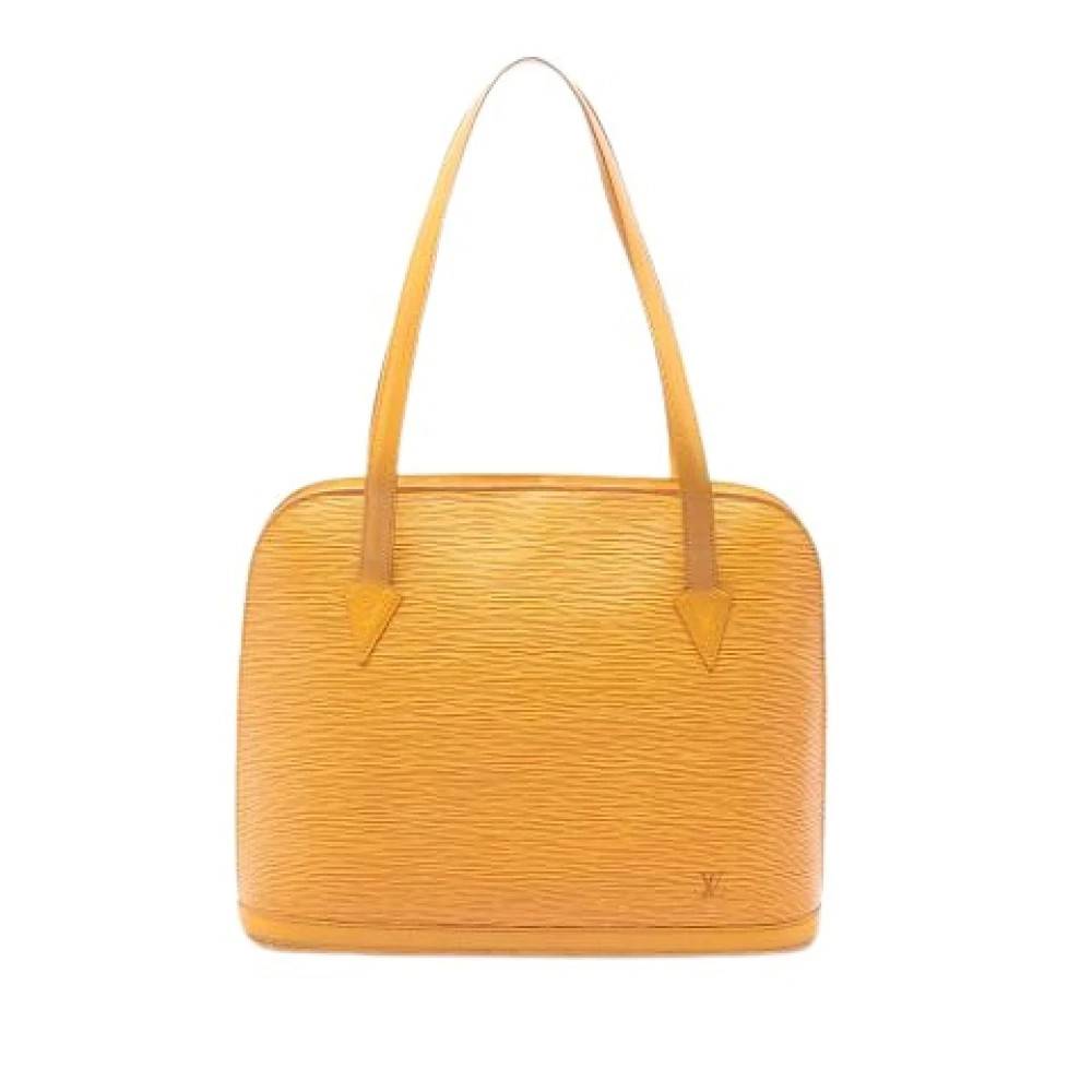 Louis Vuitton Vintage Pre-owned Lussac Tote Bag - Vintage - Dame - Gul - ONE SIZE - Læder