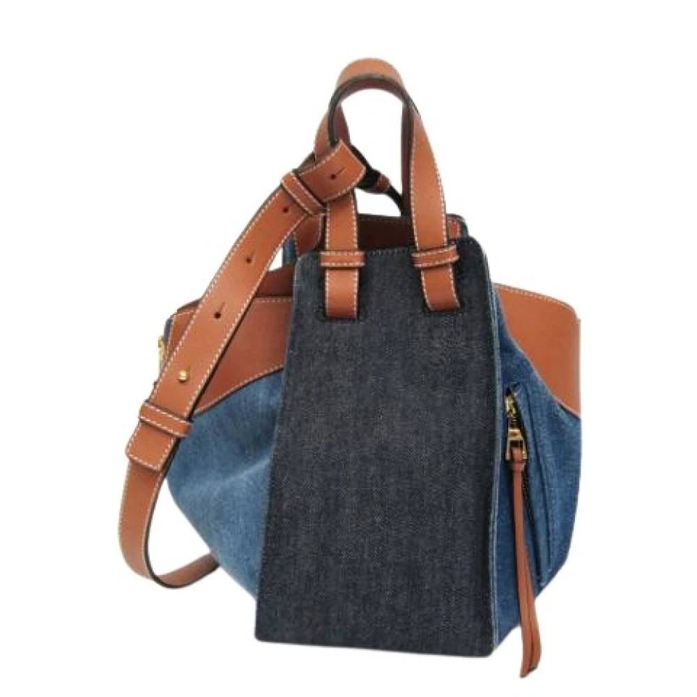 Loewe Pre-owned Pre-owned Hammock Small Handbag - Vintage - Dame - Blå - ONE SIZE - Uld