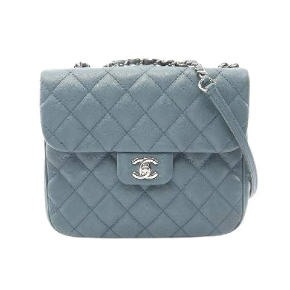 Chanel Vintage Pre-owned Laeder chanel-tasker - Vintage - Dame - Blå - ONE SIZE -
