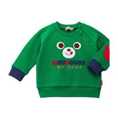 Long Green [MIKI HOUSE] Sweatshirt, Sleeve, Boys, Girls, Babies, Kids, Children's Clothes, 10-5610-579, 80cm, grön