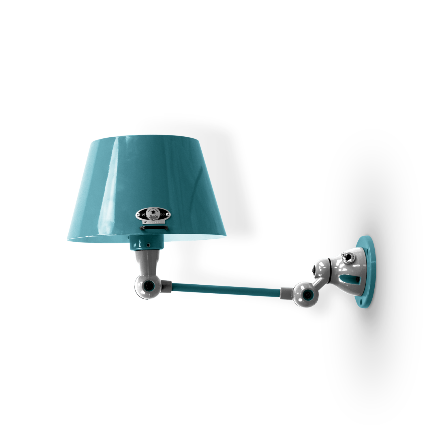 Aicler AID701 væglampe fra Jieldé - Ocean blue / Poleret/blank