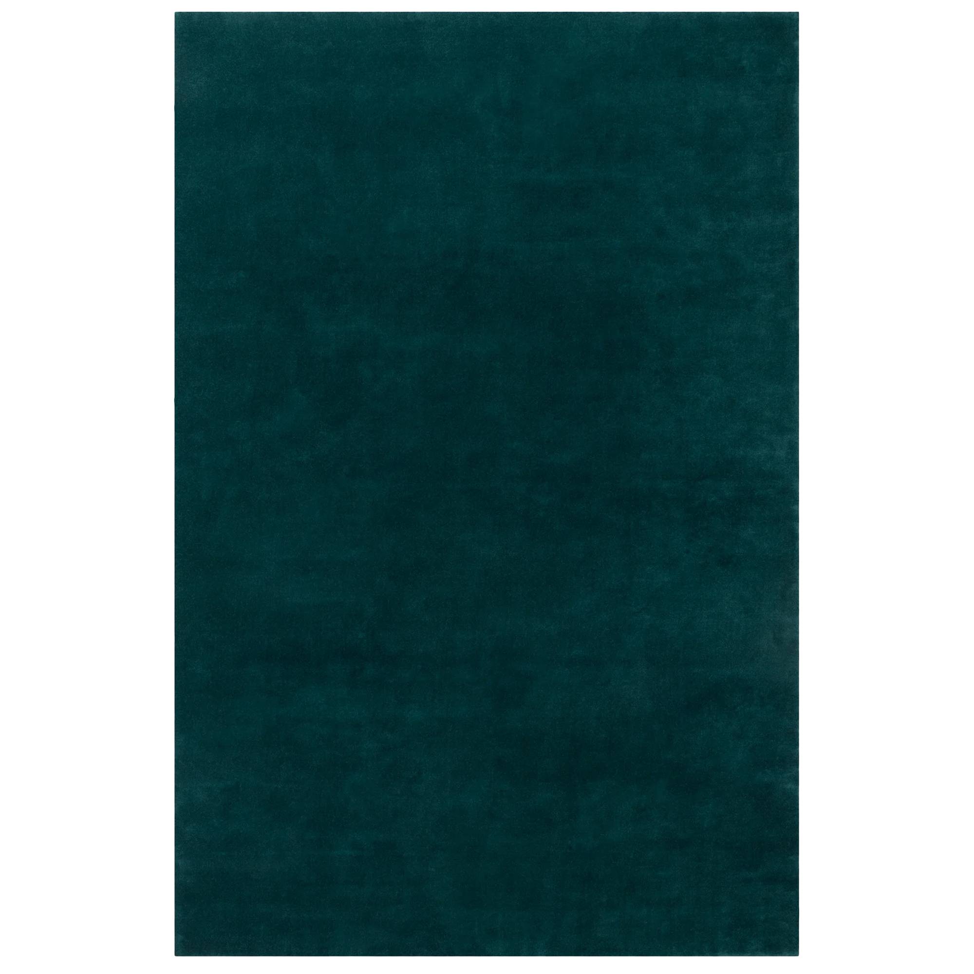Nordic Knots - Grand Emerald Green 140 x 200 cm - Ensfarvede gulvtæpper - Grøn - Uld