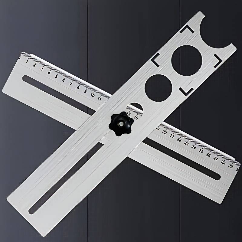 TEMU 1pc Of A Versatile Master Ruler - A Precise Tool For Hole Positioning, Designed For Ceramic Tiles And Marble. This Universal Measuring And Marking Tool Is Suitable For Wall And Floor Tiles