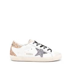 Golden Goose - Stargirl sneakers med glittrig panel - dam - läder - 36 - Vit