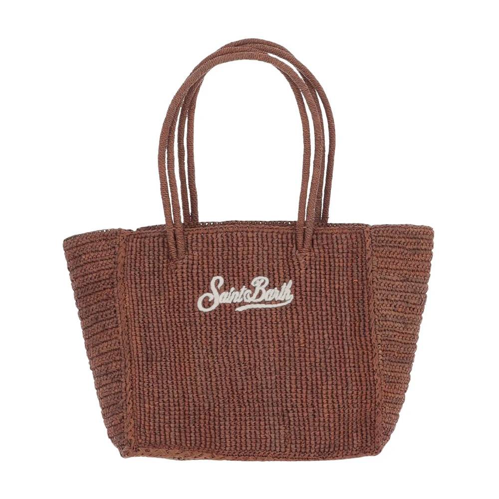 MC2 Saint Barth Rafiya Håndtaske med Logo - Tasker - Dame - Brun - ONE SIZE -