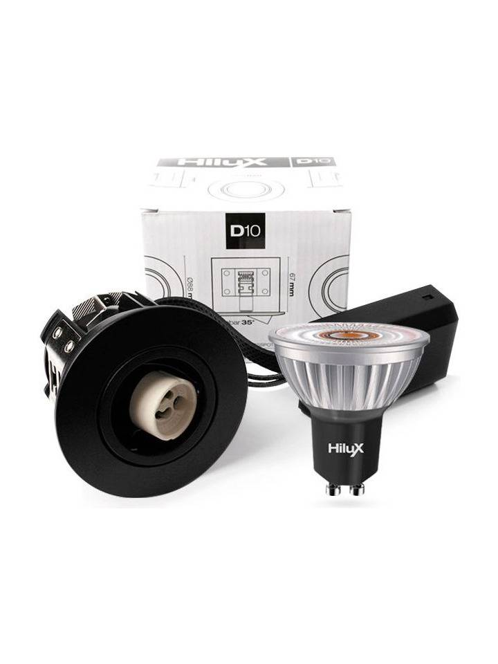 HiluX D10 Sort udendørs inkl. HiluX R8 LED spot - 2700K.
