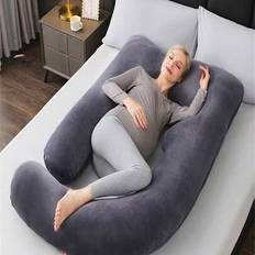 Pregnancy Pillow, Full Body Pregnancy Pillow With Removable Washable Cover - For Legs, Back, Neck, Shoulder, Hip, Abdomen, Suitable For Pregnant Women - Grey