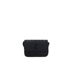 Saint Laurent, Taske, Herre, Sort, ONE SIZE, Uld, Sort skuldertaske med YSL-logo