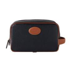 Mulberry, Taske, Dame, Sort, ONE SIZE, Uld, Scotchgrain Toilettaske i Sort & Cognac