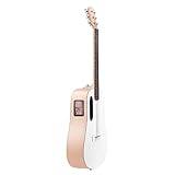 LAVA ME Play elektroakustisk gitarr, med IDEAL-gigbag, smart gitarr i kolfiber (36 tum, ljusorange och vit (Bright Orange/Frost White))