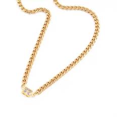 Link Golden CZ halsband för män