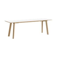 HAY CPH215 Deux 2.0 bänk 140 cm Pearl white-untreated beech - Vit