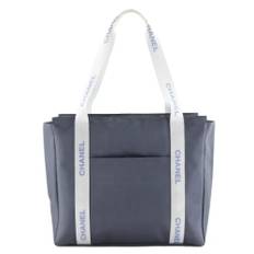 Chanel Vintage, Pre-owned, Dame, Grå, ONE SIZE, Nylon, Pre-owned Canvas totes