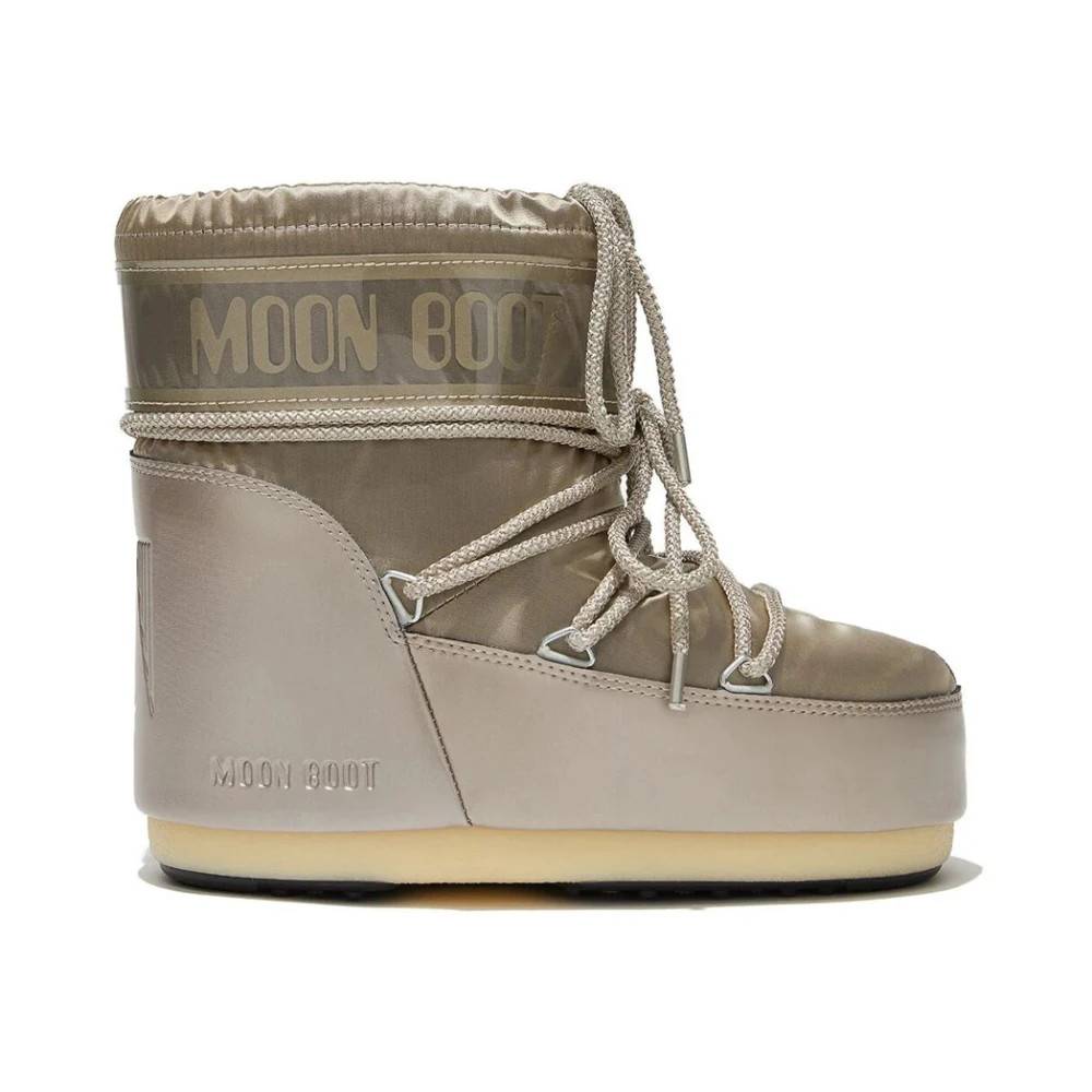 Moon Boot - Metalliska Snö stövlar med Logo Print Skor - Dam - 39 EU - Polyester