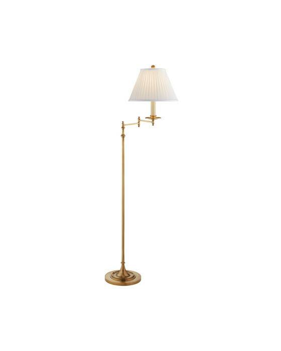 Visual Comfort Dorchester golvlampa mässing/silke - Guld / Brun