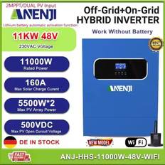 11KW 6.2kw 48V hybrid solar inverter MPPT 230VAC pure sine wave grid photovoltaic inverter 160A 120A