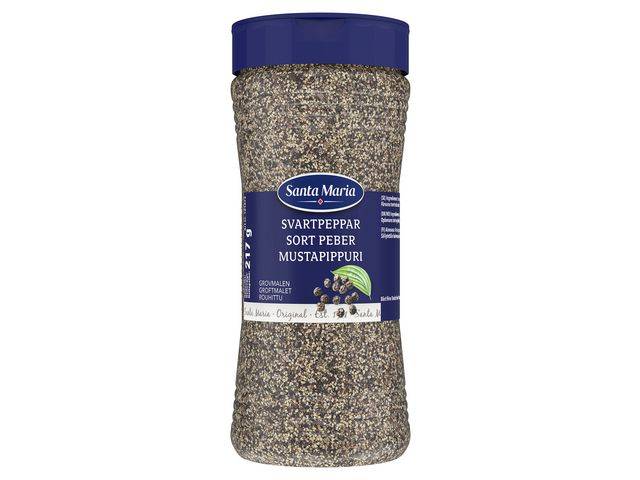 Svartpeppar grovmalen 217 g Santa Maria