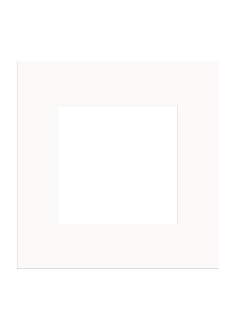 Passepartout - White - 50x50 - opening for 30x30 cm art (50x50 - opening for 30x30 cm art)