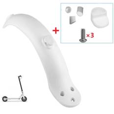 Bakre Stänkskydd + Gummistoppare + Skruvar för Xiaomi Mi Electric Scooter 3 – Vit