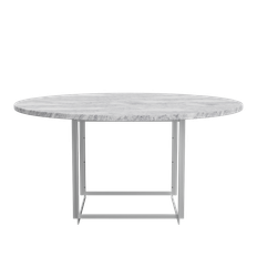 PK54 Spisebord Valset Marmor - Hvid