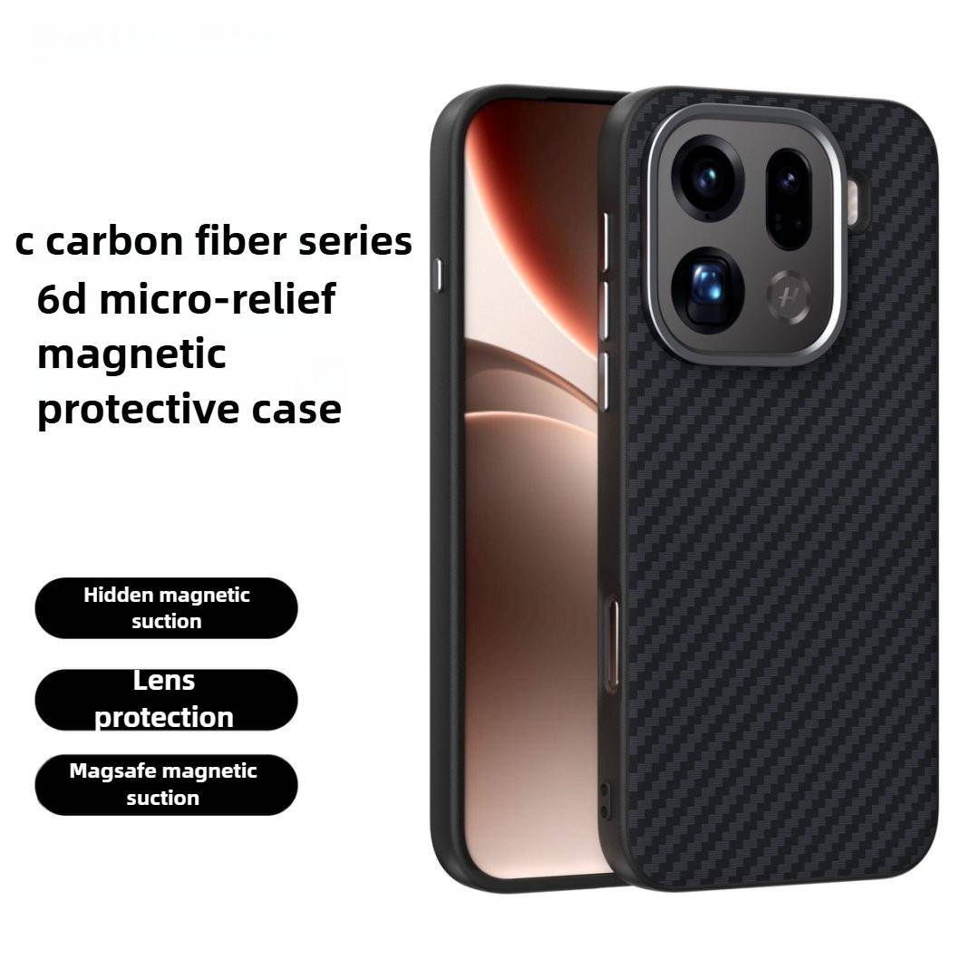 Kevlar Aramidfiber Magnetiskt Fodral För OPPO Find X9 Pro Find X9 Ultra Kolfiber Trådlös Laddning Mobilskal