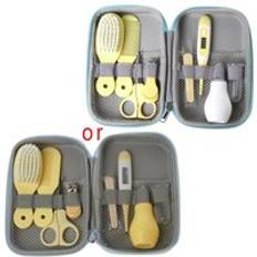 8 st / set nyfödda barn barn spik hår hårvård termometer grooming borst kit nagelsax - Y