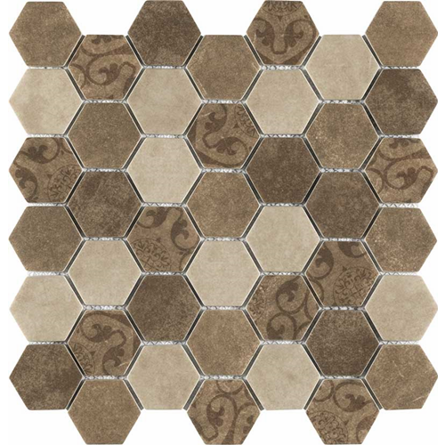 Mosaik Esa Glass Flor Beige
