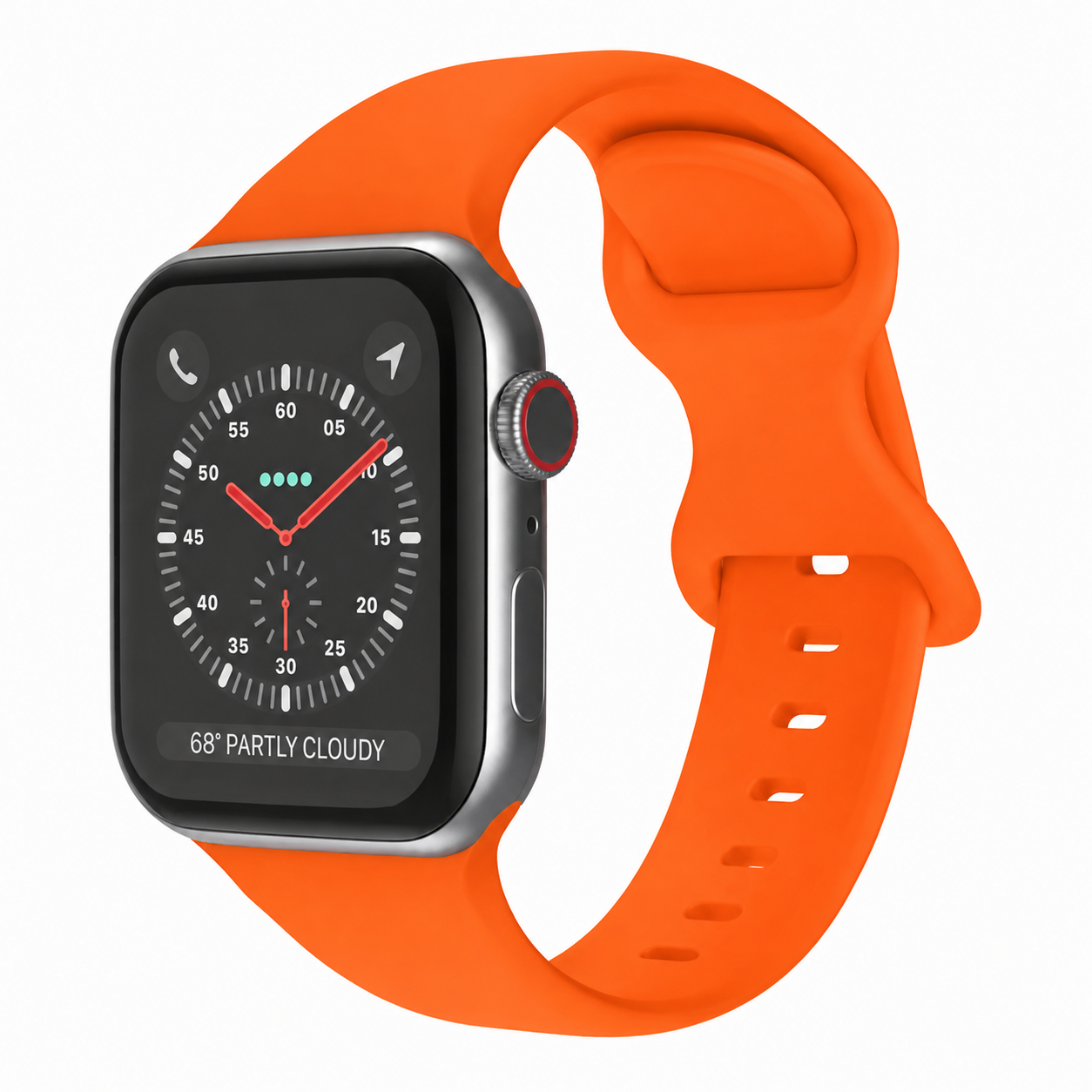 Silicon Armband till Apple Watch - Orange - Small 42/44/45/49