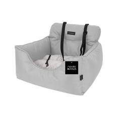 Nordic Paws Cozy Lux Luksus Bilsæde til Hund - 53x50x35cm - Lys grå