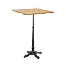 Lyon barbord svart/teak 70x70 cm - Svart/Vit/Guld