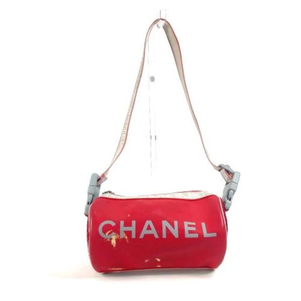 Chanel Vintage Pre-owned Gummi chanel-tasker - Vintage - Dame - Rød - ONE SIZE - Tyl