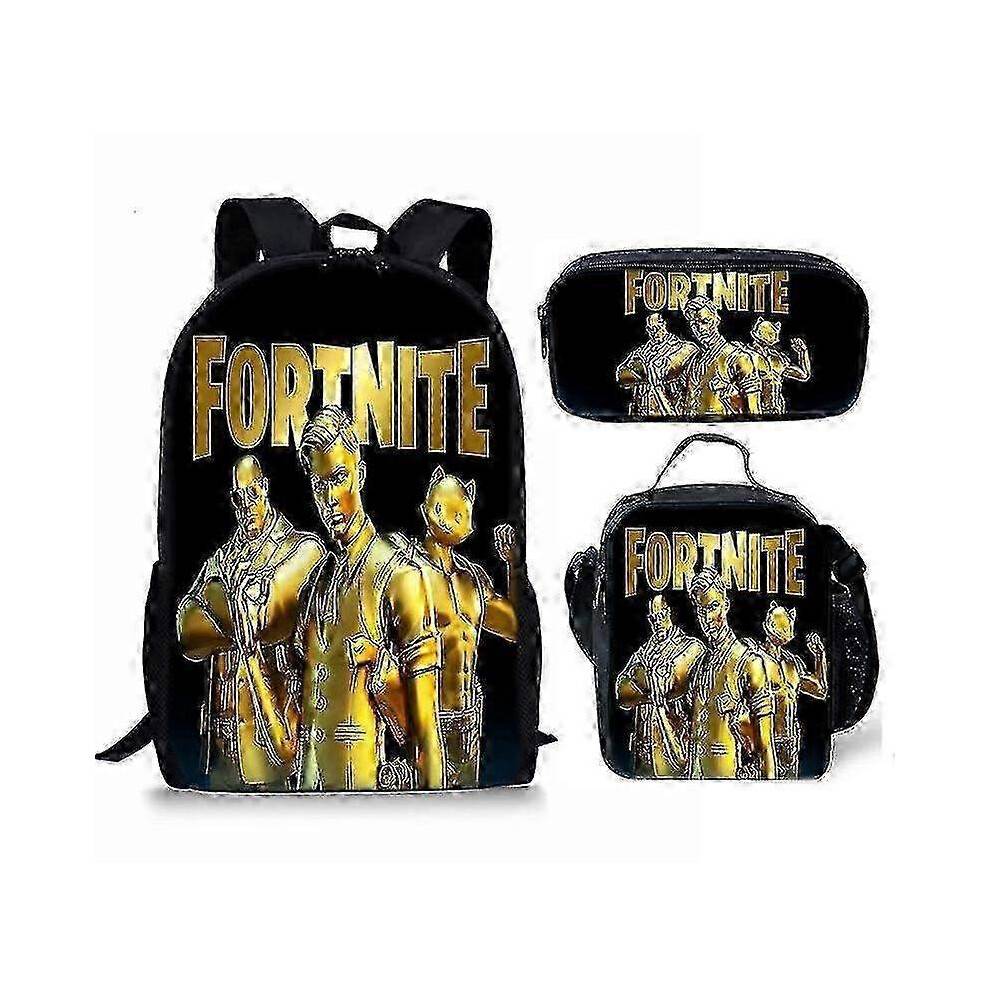 (Only a pen bag, 31) Fortnite Printed School Backpack for Kids, Children's Satchel or Pen Bag, 3-Piece Set for School Supplies