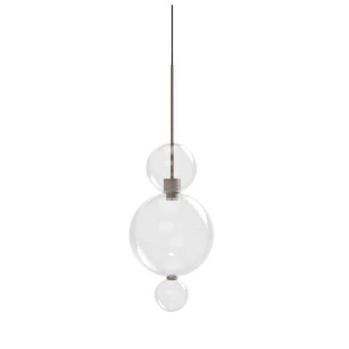Opium 3 Taklampa Transparent/ Halvblank Aluminium - Transparent / Halvglansigt aluminium