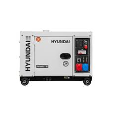 HYUNDAI Silent Diesel Generator, Stromerzeuger mit 7.9kVA (400V) / 6.0kW (230V), Notstromaggregat für Baustellen, Stromgenerator, Stromaggregat (DHY8600SE-T mit 230V/400V Anschlüssen)