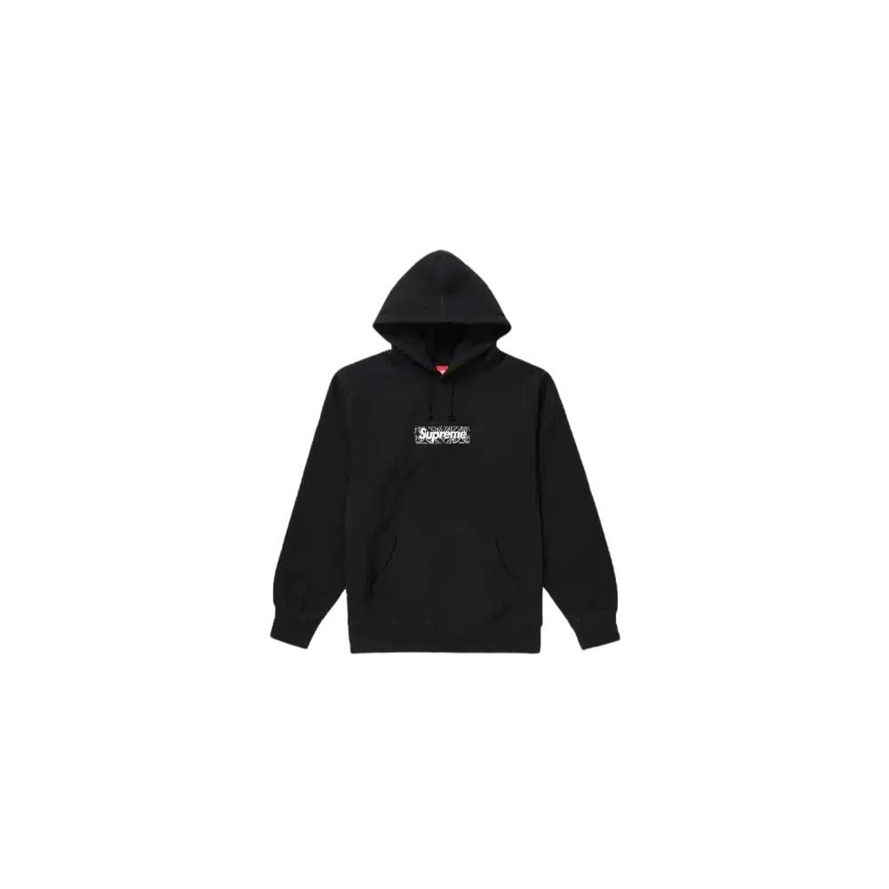 Supreme Bandana Box Logo Hoodie Black - S