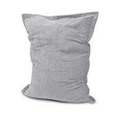Chilly Piley Sittsäck L Xl Xxl Manchester Golvkudde Sittsäck Frigolitfyllning Jätte Sittsäck Manchestermaterial Sittdyna Trädgårdsdyna För Liggande Och Sittande Manchester 180x140 Silver