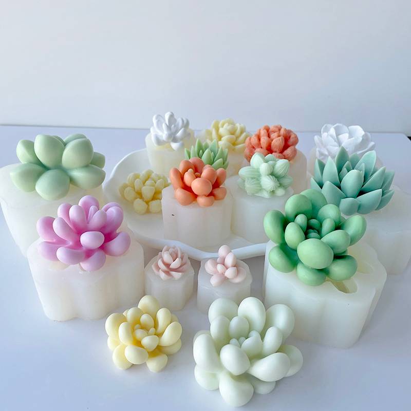 3D DIY Succulent Silicone Mold Aromatherapy Handmade Soap Cactus Silicone Mold Candle Making