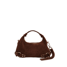Nunoo Dandy Fringe Suede Dark Brown w. Gold Handväskor Dam Brun ONESIZE
