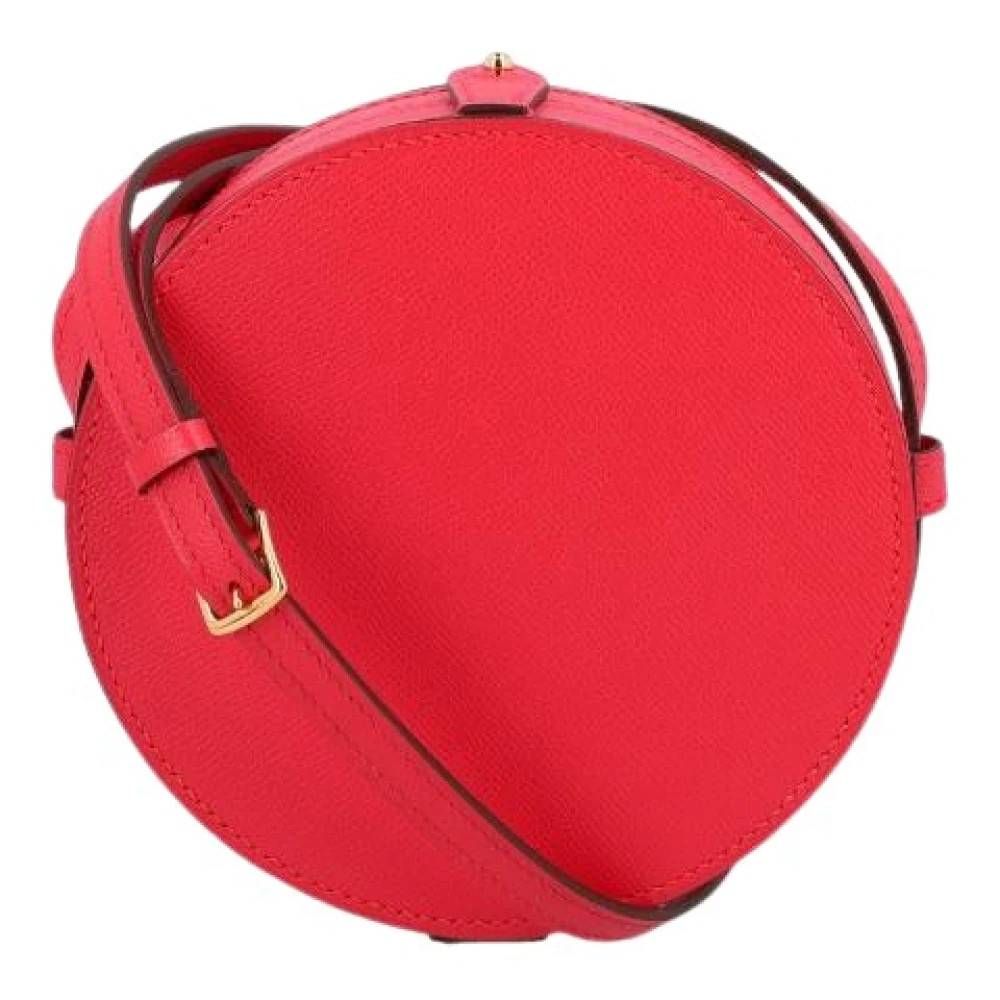 Hermès Vintage Pre-owned Etui Poudrier Pommette Shoulder Bag - Vintage - Dame - Lyserød - ONE SIZE - Uld