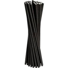 Papirsugerør 12cm Ø6mm sort - 7000 stk