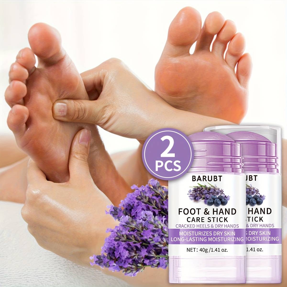 TEMU Barubt Lavender Foot Cream, - Contains Lavender , Moisturizes, Leaving Foot Delicate, Hydrated, And Smooth