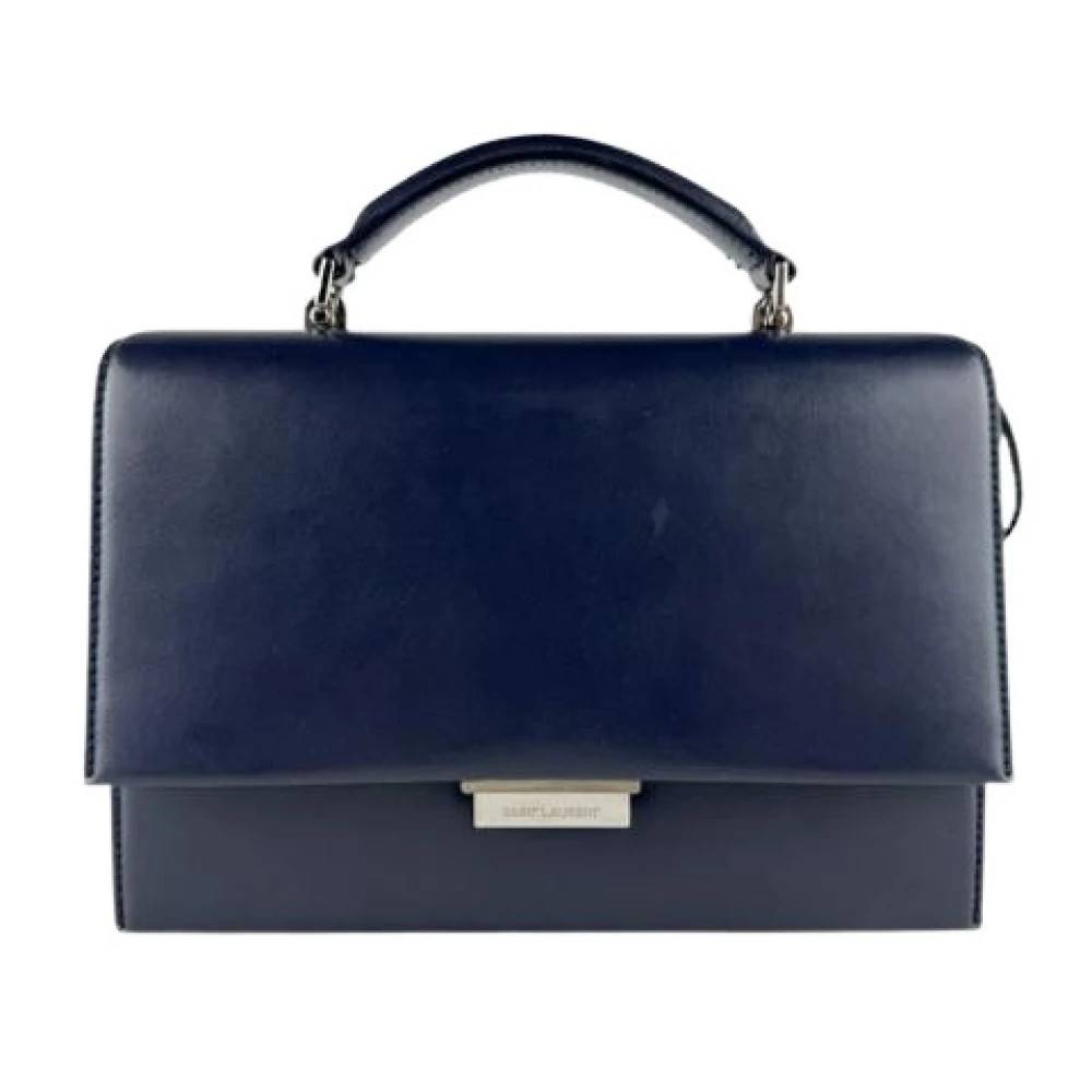 Saint Laurent Vintage Pre-owned Vintage Skuldertaske - Vintage - Dame - Blå - ONE SIZE - Uld