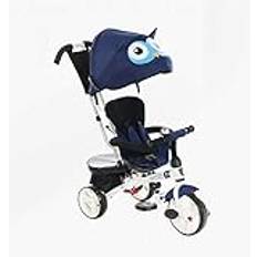 Trehjuling För Barn 4 i 1 toddler trike barn tricycle med solbehållare, bakförvaring och avtagbar föräldrahandtag Passa från 6 månader till 6 år Max belastning 30kg (Color : Blue)