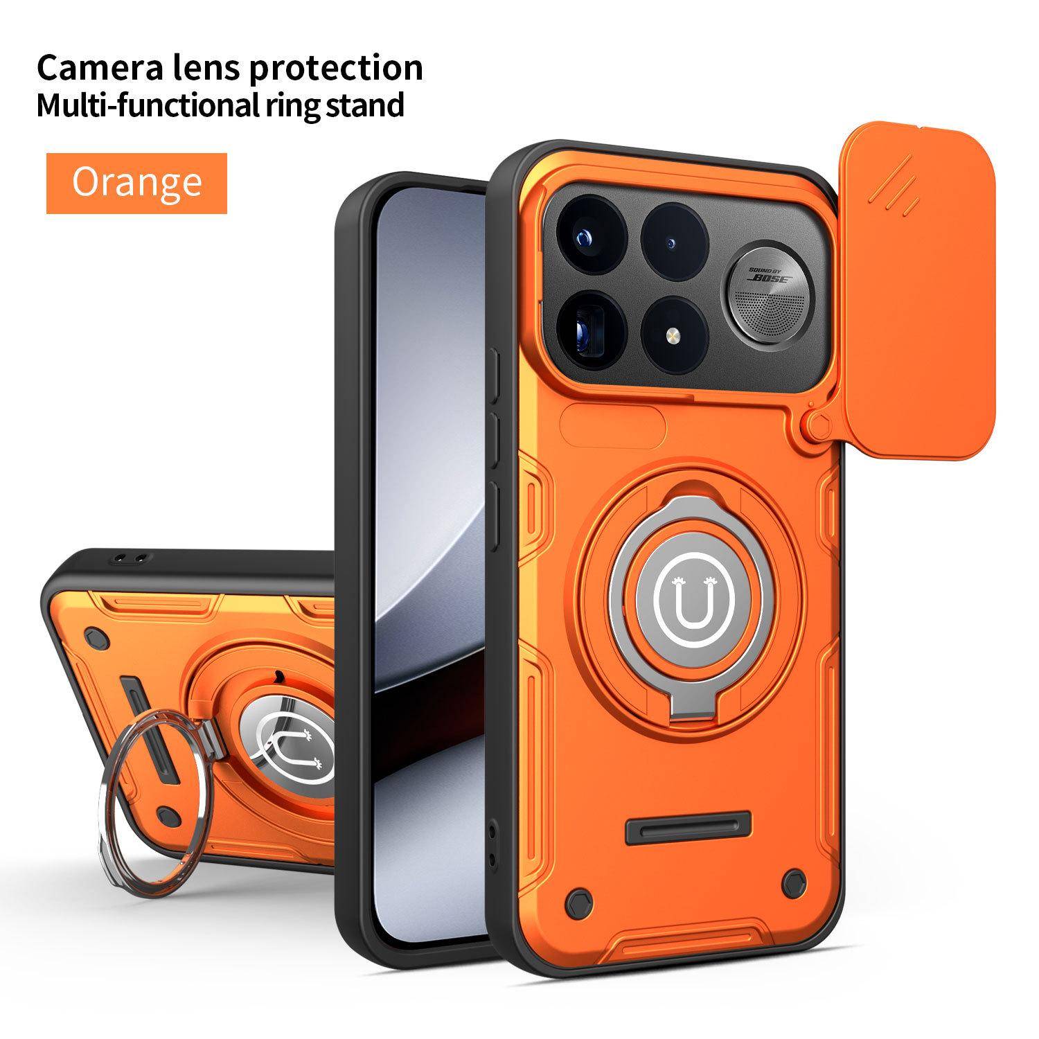 Xiaomi POCO F9 Ultra 5G Fodral med AITO Kameralinskydd, Stötdämpande, Fingerring och Roterbart Stöd.