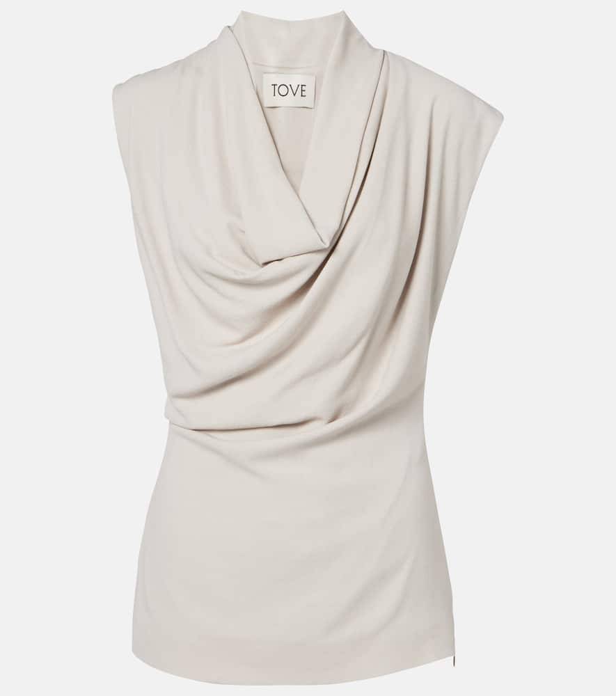 Tove Nuala draped top - grey - M